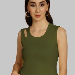 Friskers Keyhole Neck Cotton Crop Top-picture-47
