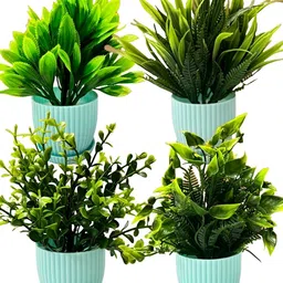 KAAF Blue 4 Pieces Artificial Plant With Pot-25