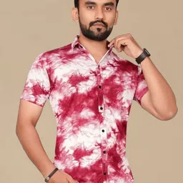 Metronaut Men Regular Fit Spread Collar Abstract Printed Elastane Casual Shirt-image-42