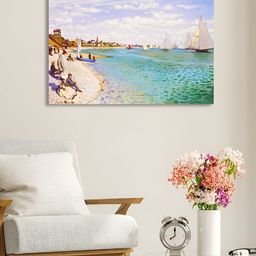 Myntra Elegant Homes Sea Green & Blue Coastal Canvas Wall Art-image-26
