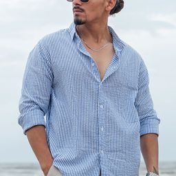 Powerlook Men Micro Checks Opaque Checked Casual Shirt-image-87
