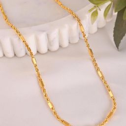 DIVASTRI Gold-Plated Stainless Steel Pipe Chain-image-76