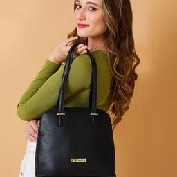 Caprese Textured Structured Satchel image 3