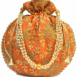 Women Orange Potli-image-1
