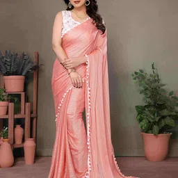 CATCHY FOREVER Zari Striped Saree-image-72