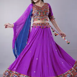 Utsav Fashion Ethnic Motifs Embroidered Ready to Wear Lehenga & Blouse With Dupatta-picture-15