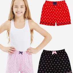 Bodycare Kids Girls Pack of 2 Printed Shorts Suitable for All Day Wear-7