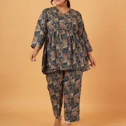 ANGOORI FASHION Printed Tunic With Trousers Co-Ords-picture-33