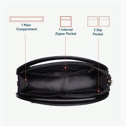 ZOUK Printed Structured Sling Bag with Applique image 4