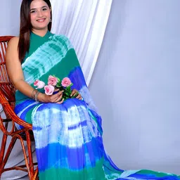 VL SAREES Tie and Dye Dyed Pure Chiffon Bandhani Saree-picture-43