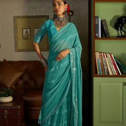 Dori Mirror Work Pure Chiffon Saree-picture-51