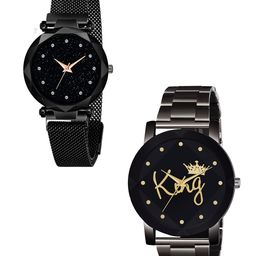 CSAMON Unisex Embellished Dial Analogue Watch GR_379_Black_12_Prizam_King-image-42