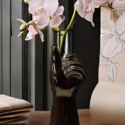 Kraftlik Handicraft Black Ceramic Vases-picture-1