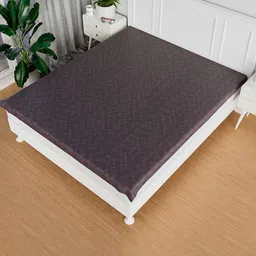 Kuber Industries Brown Polyester Water Resistant Mattress Protector-33