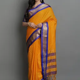 DIVASTRI Woven Design Zari Dharmavaram Saree-55