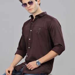 7TH LEGION Self Design Spread Collar Casual Shirt-image-37
