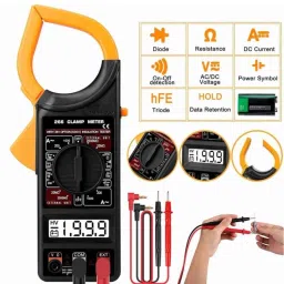 gilhot DT-266 Ac Digital Clamp Multimeter Automatic Amp Current Voltage Measurement Device,Tong Tester with 100% AccuracyDT266 Digital Clamp Multimeter Electronic Testing Meter Analog Multimeter image 3