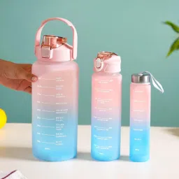 Leakproof-Portable-Reused Set of 3 Water Bottle for Camping,School,Office 2000 ml-15