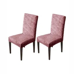 HOUSE OF QUIRK Maroon 2 Pieces Floral Dining Chair Covers-image-77