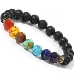 Divine souvenirs Unisex Artificial Beaded Elasticated Bracelet-48