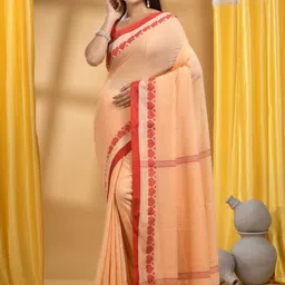DESH BIDESH Woven Design Pure Cotton Taant Saree-image-91