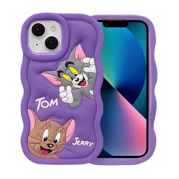 CASE CREATION Tom & Jerry Cartoon Printed iPhone 13 Silicone Back Case-25