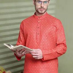 Armaan Ethnic Men Printed Regular Kurta with Pyjamas image 2