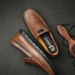 MONDAIN Men Leather Slip-On Sneakers-image-78