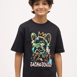 Jack & Jones Junior Boys Graphic Printed Round Neck Pure Cotton T-shirt-picture-22