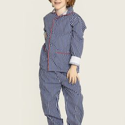 Cherry Crumble Unisex Kids Striped Night suit-image-58