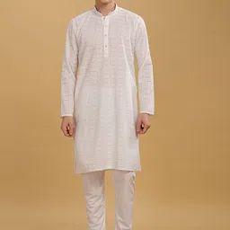 Anouk Men Geometric Thread Work Kurta-15