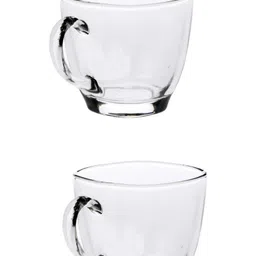 Somil Glass Tea Cup, Set of 2-cp37, Clear, 330 Ml-image-39