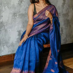 all about you Woven Design Zari Pure Silk Banarasi Saree-picture-57