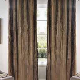 Kanodia Poly Fab Brown Set of 2 Room Darkening Door Curtain-image-53