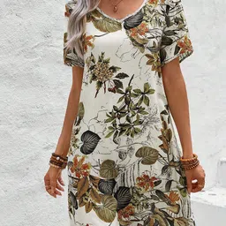 JC Mode Floral Print A-Line Dress-image-47