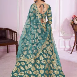 DIVASTRI Embellished Sequinned Semi-Stitched Lehenga & Unstitched Choli With Dupatta image 5