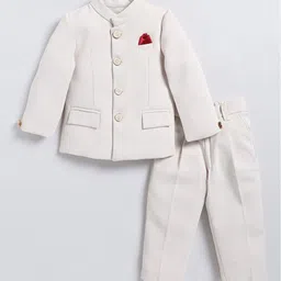 LITTLE COLLARS Boys Mandarin Collar Jodhpuri Bandhgala 2-Piece Suit-picture-39