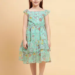 Lazy Shark Floral Print Fit & Flare Dress-39