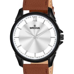 WROGN Men Analog Watch & Leather Bracelet Gift Set-16
