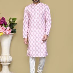 RANAK Men Ethnic Motifs Embroidered Regular Pure Cotton Kurta with Pyjamas-picture-47
