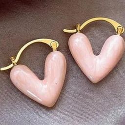 Estailo fashion Heart Shaped Hoop Earrings-image-44