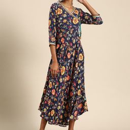 Anouk Women Floral Print Liva A-Line Midi Dress-image-25