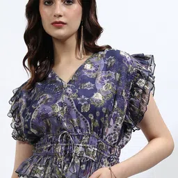 Vishudh Floral Print Peplum Top-picture-26