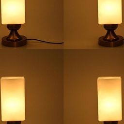 SOMIL White Glass Cylinder Table Lamps-image-26