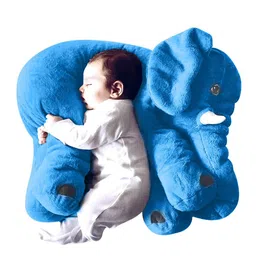 BUMTUM Blue Elephant Shaped Cotton Baby Pillow-image-54