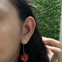 Palli Creation Set of 2 Artificial Beaded Contemporary Shaped Drop Earrings image 3
