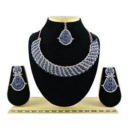 Anouk Rose Gold-Plated Stones Studded Jewellery Set-10