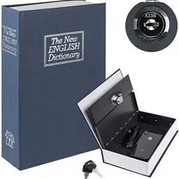 Book Locker Dictionary with Key Lock Hidden Secret Book Jewelry Money Cash Box Cash Box-18