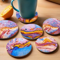 The Better Home Set Of 6 Blue Ceramic Coasters-image-61