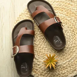 El Paso Women One Toe Flats with Buckles-41
